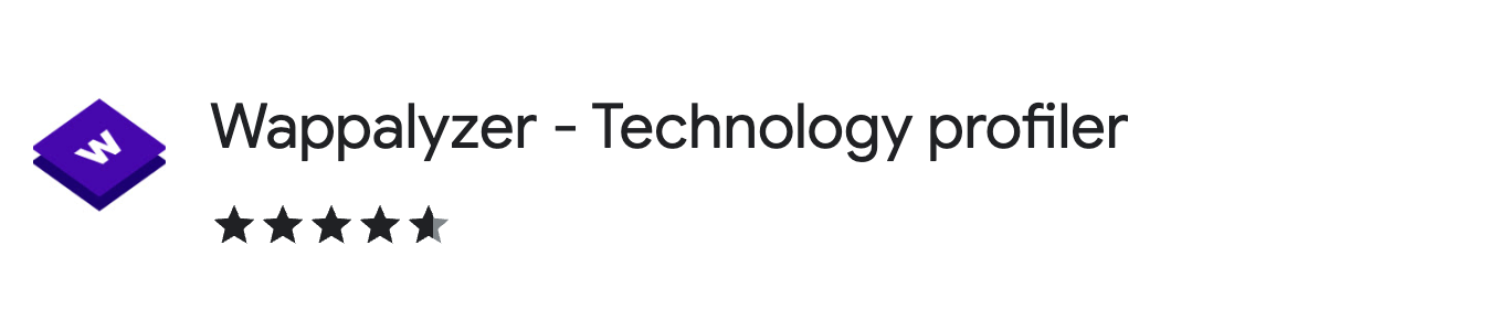 Wappalyzer Chrome extension