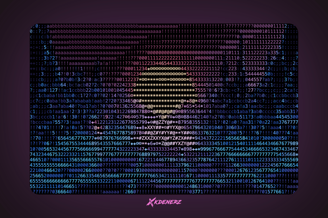 Video to ASCII art code fragment