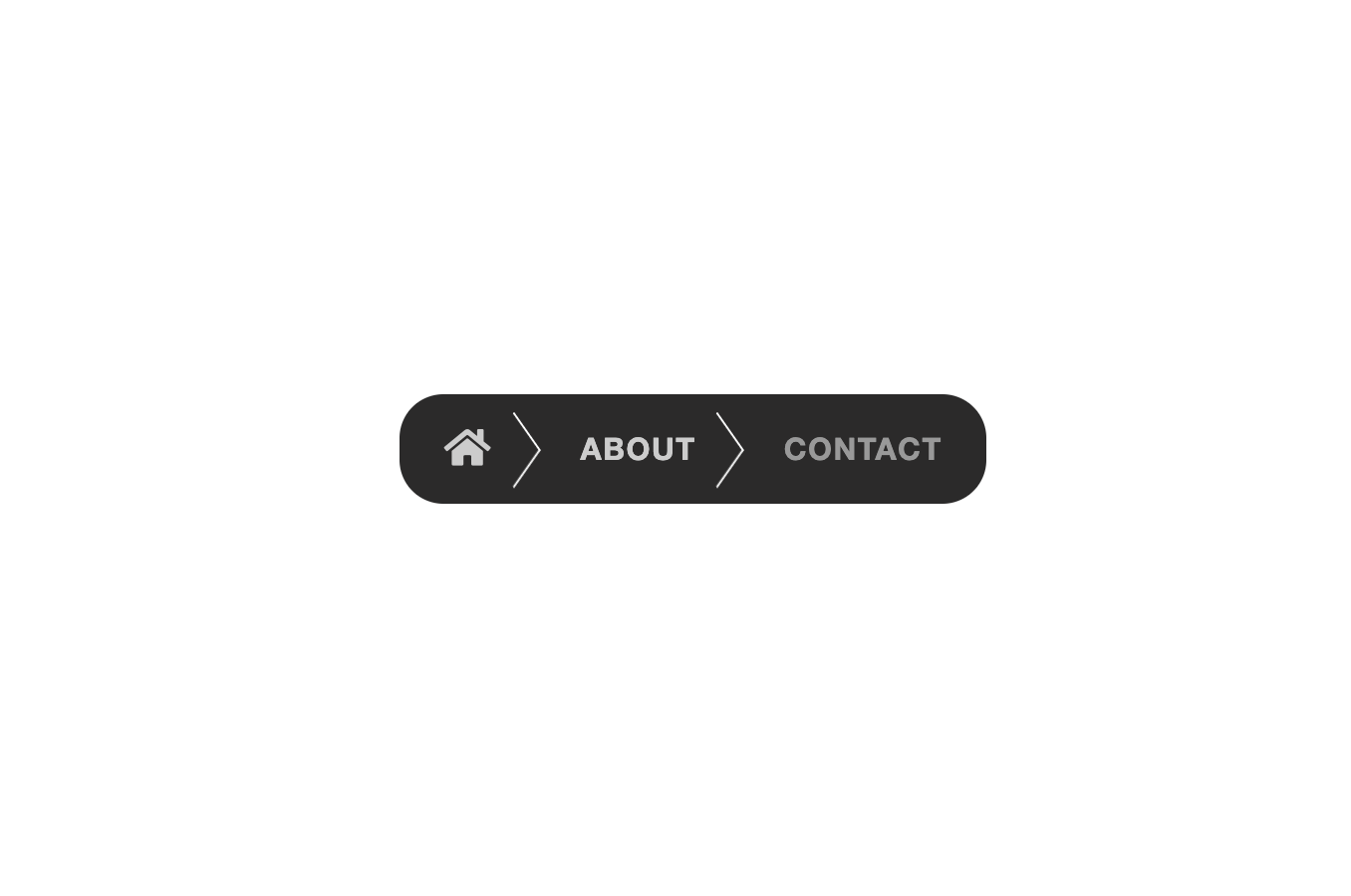 Breadcrumb navigation with arrow hover effect