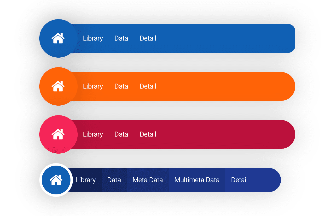 Colored breadcrumb variations with Force Framework