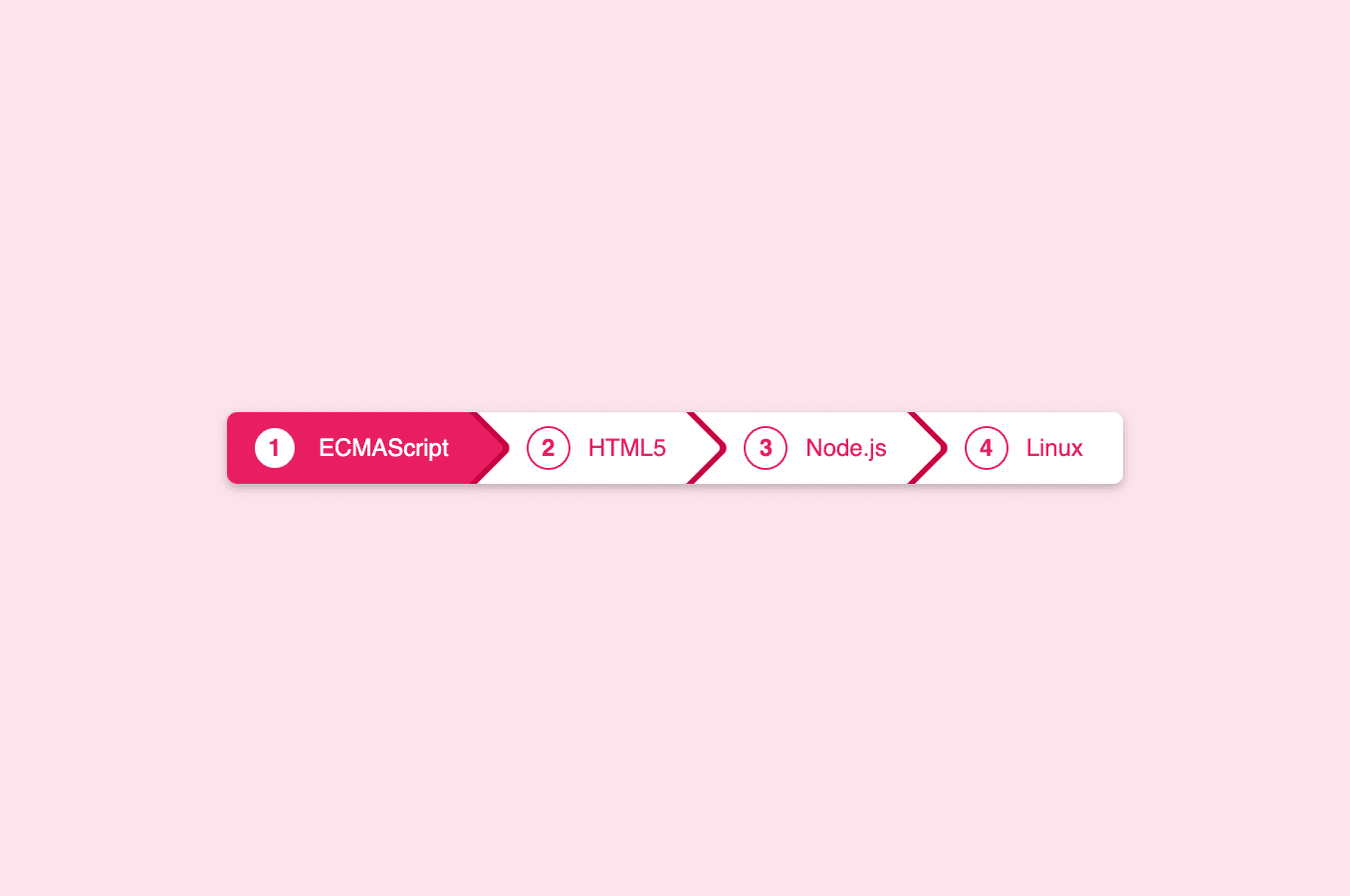 Material Design colored breadcrumb with active state