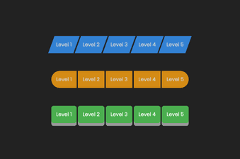 Breadcrumbs designs (Skewed, Border-radius, click effect) CodePen