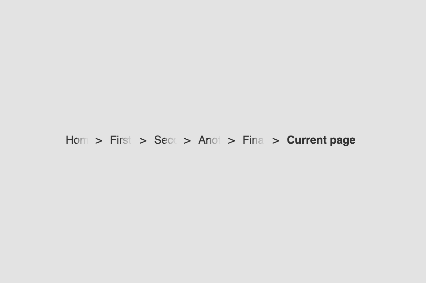 Collapsed breadcrumb expanding on hover