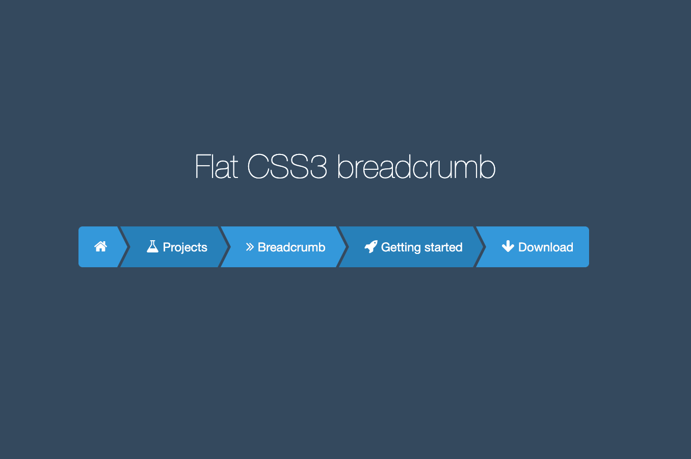Flat CSS3 breadcrumb navigation
