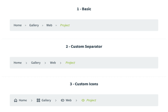 List of cool breadcrumb styles CodePen