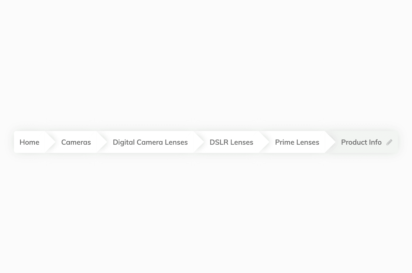Minimalist breadcrumb design
