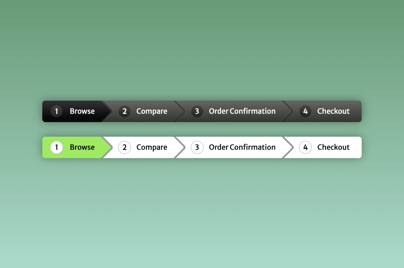 Pure CSS breadcrumb with hover effect