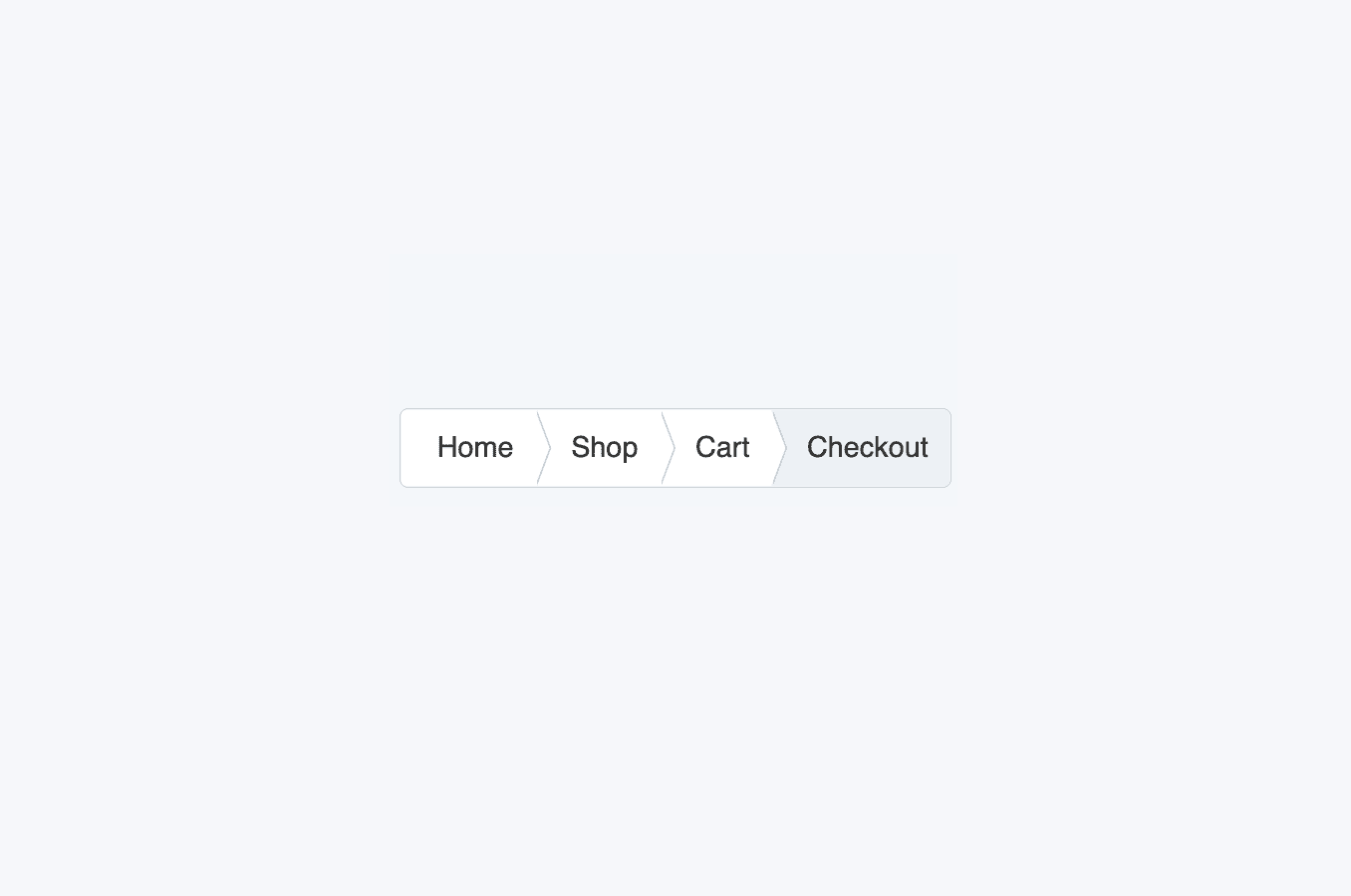Minimalist grayscale breadcrumb navigation