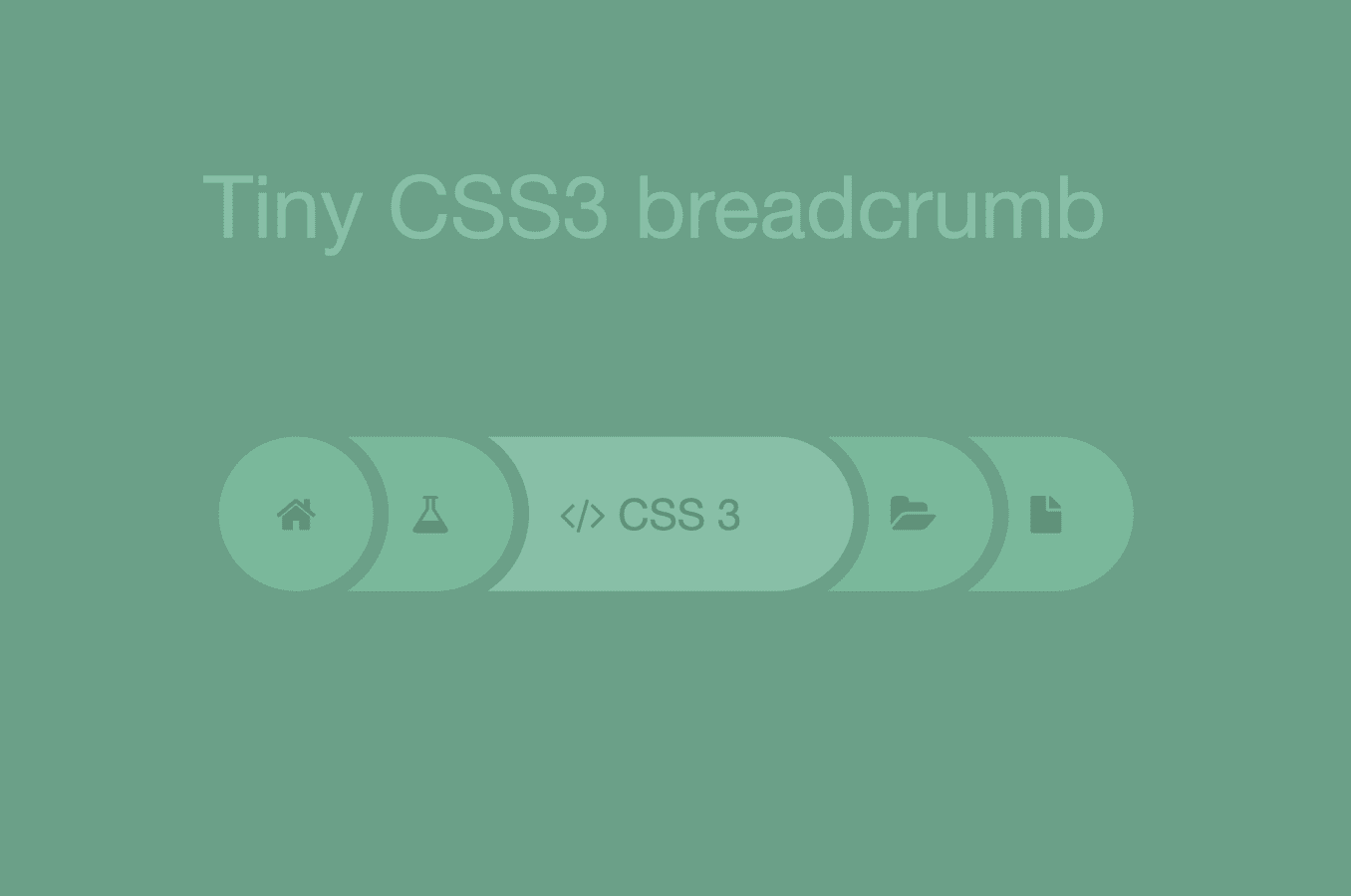 Rounded breadcrumb with hover effect