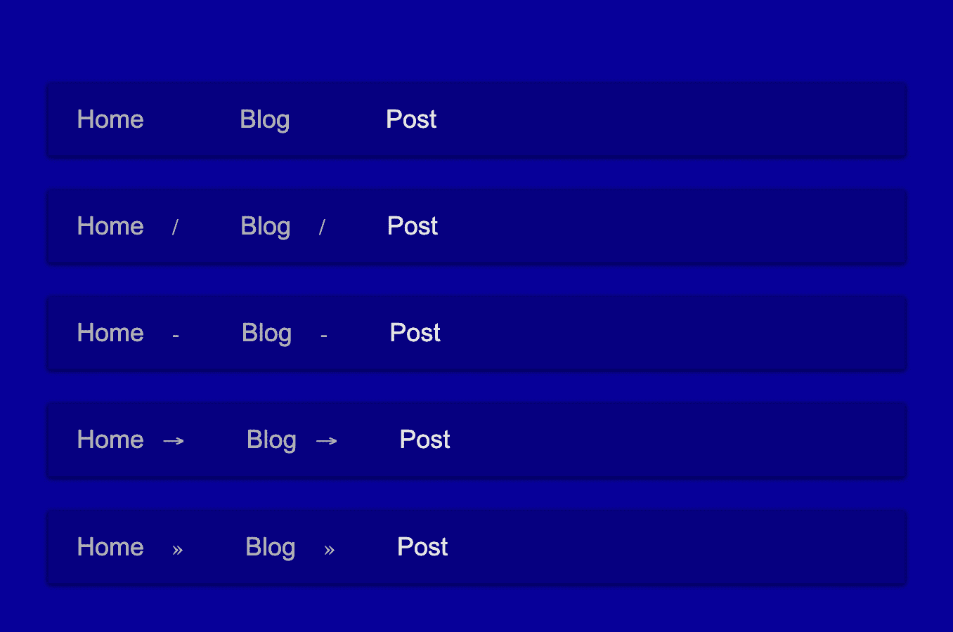 45 CSS Breadcrumb Examples