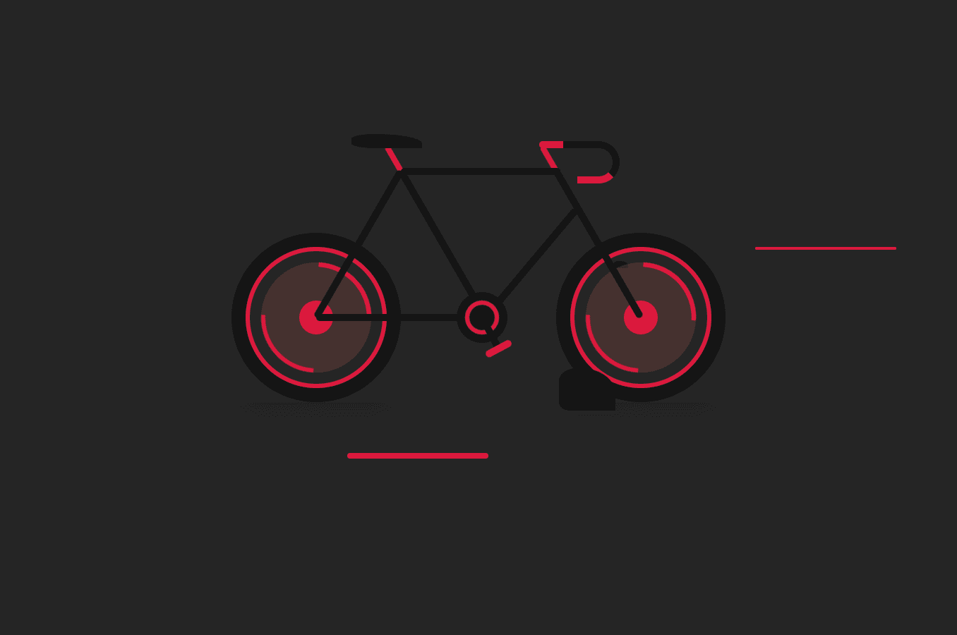 CSS animated bicycle illustration