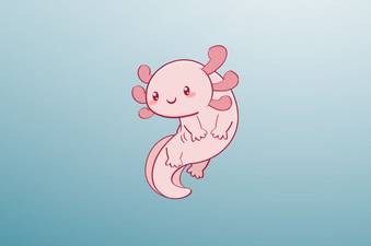 CSS axolotl illustration