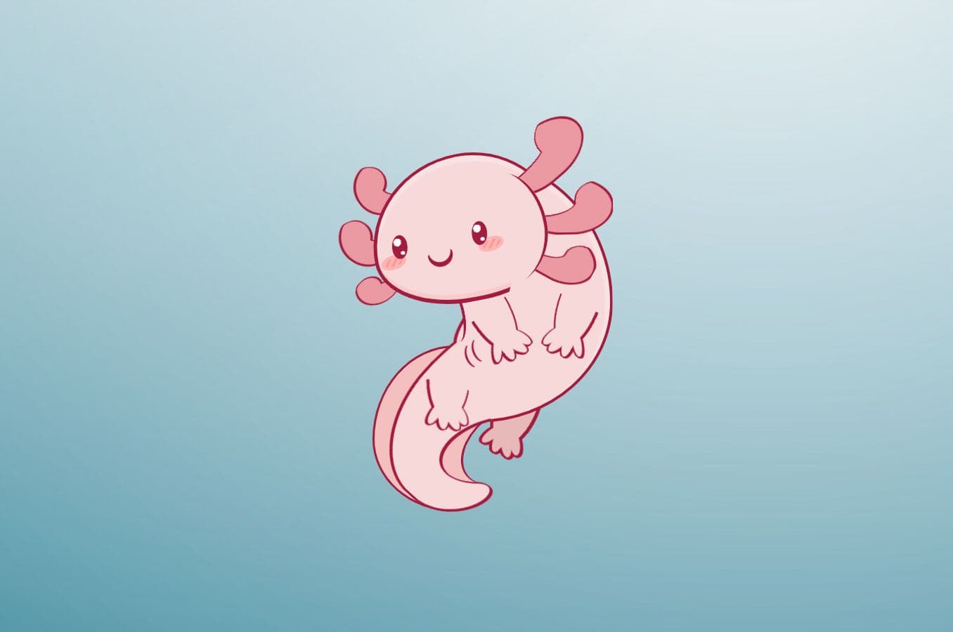 Pure CSS axolotl illustration