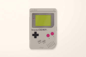 Realistic CSS classic Game Boy illustration