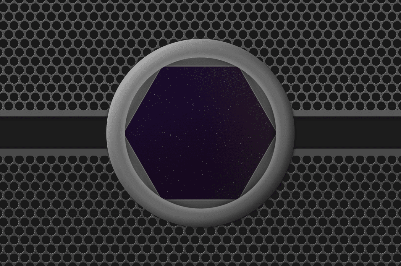 CSS illustration of an iris door with smooth hover closing effect