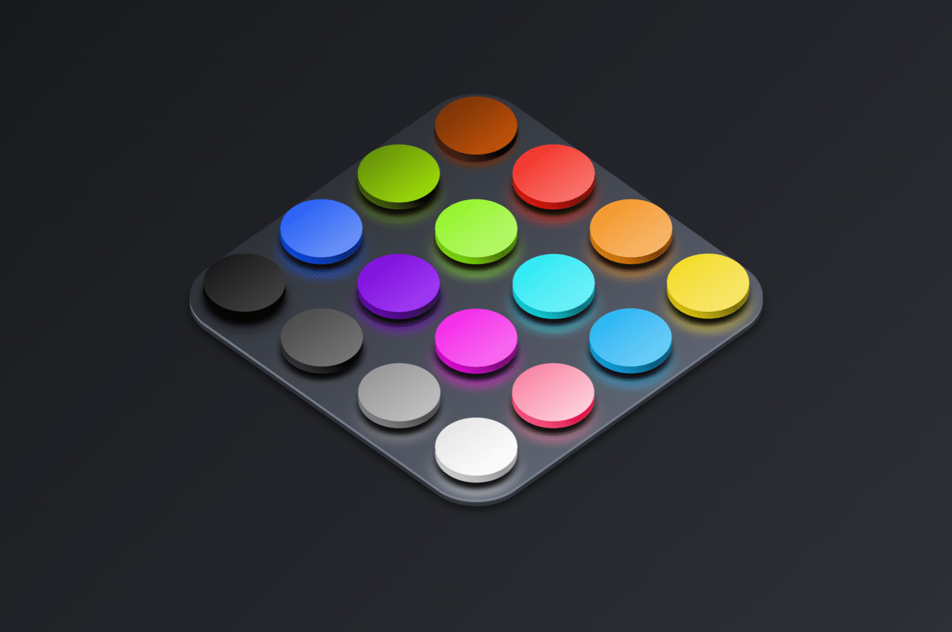 Isometric Color Picker CSS illustration