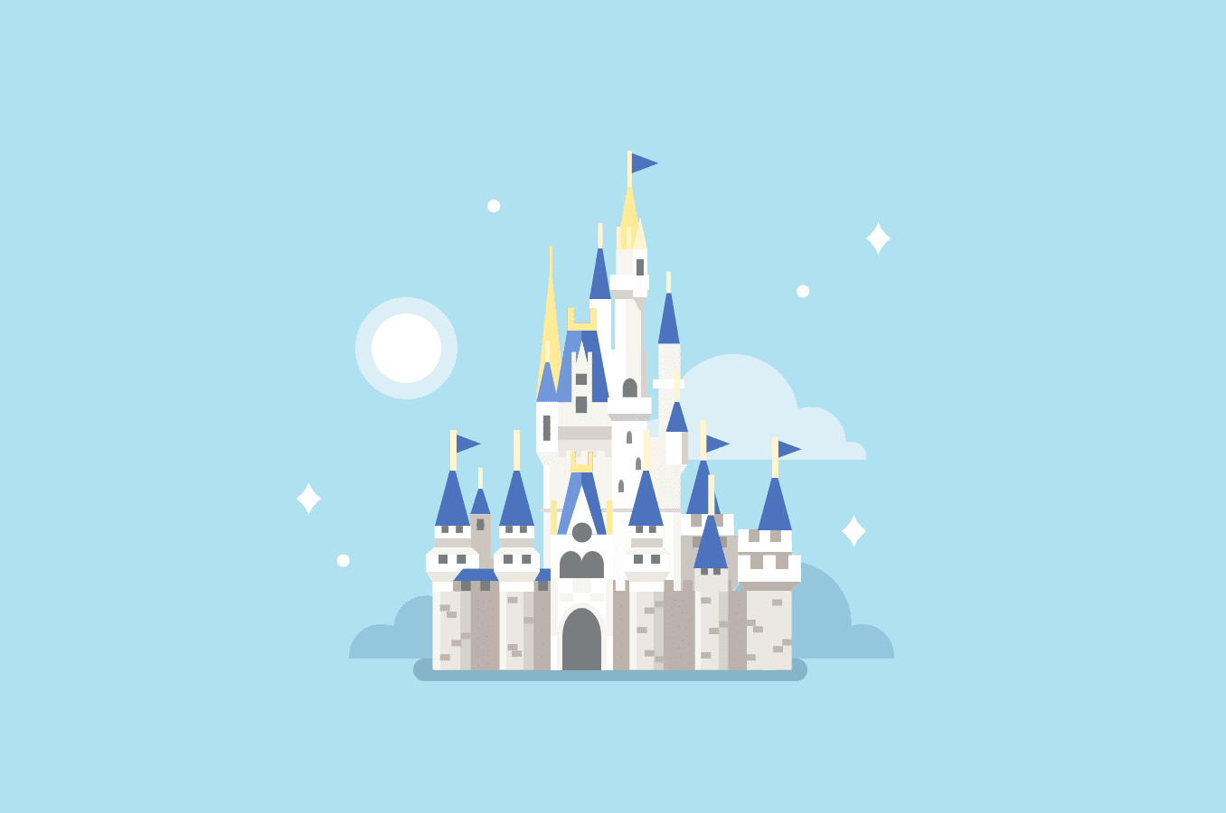 CSS and HTML castle drawing