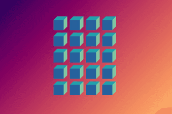 SMatrix of cube with one element CSS abstract illustration