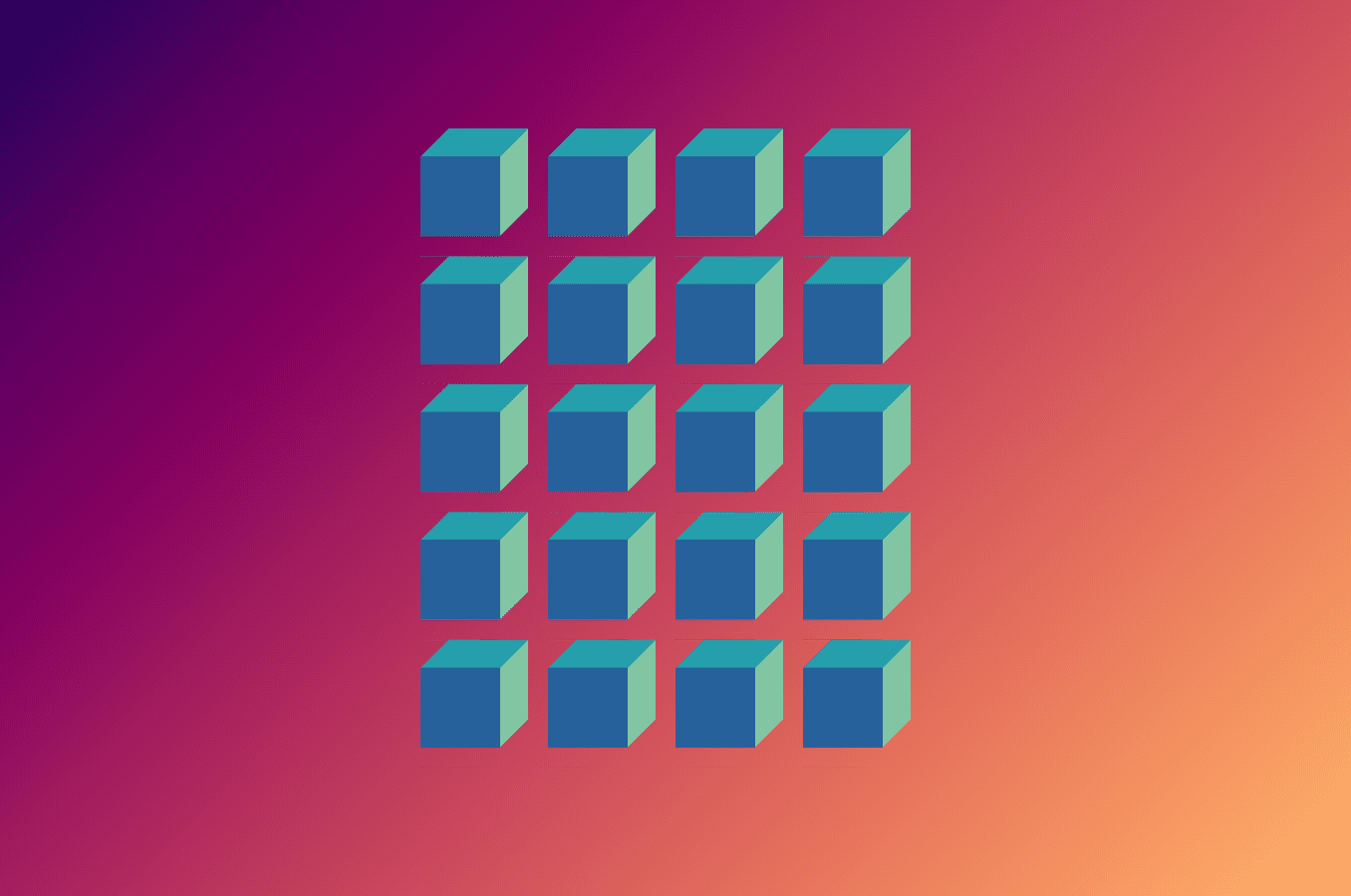 SMatrix of cube with one element CSS abstract illustration