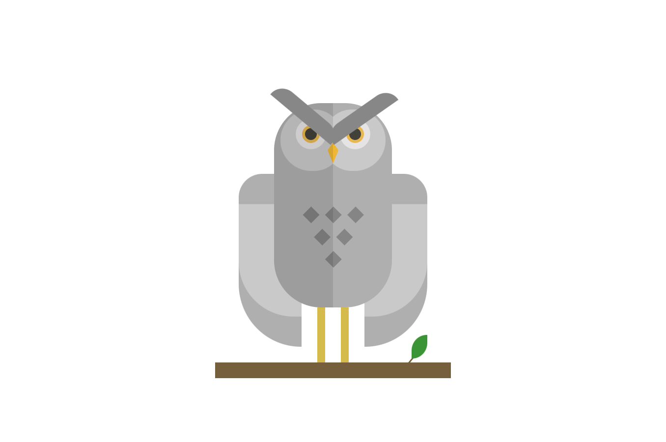 CSS owl illustration showing an owl
