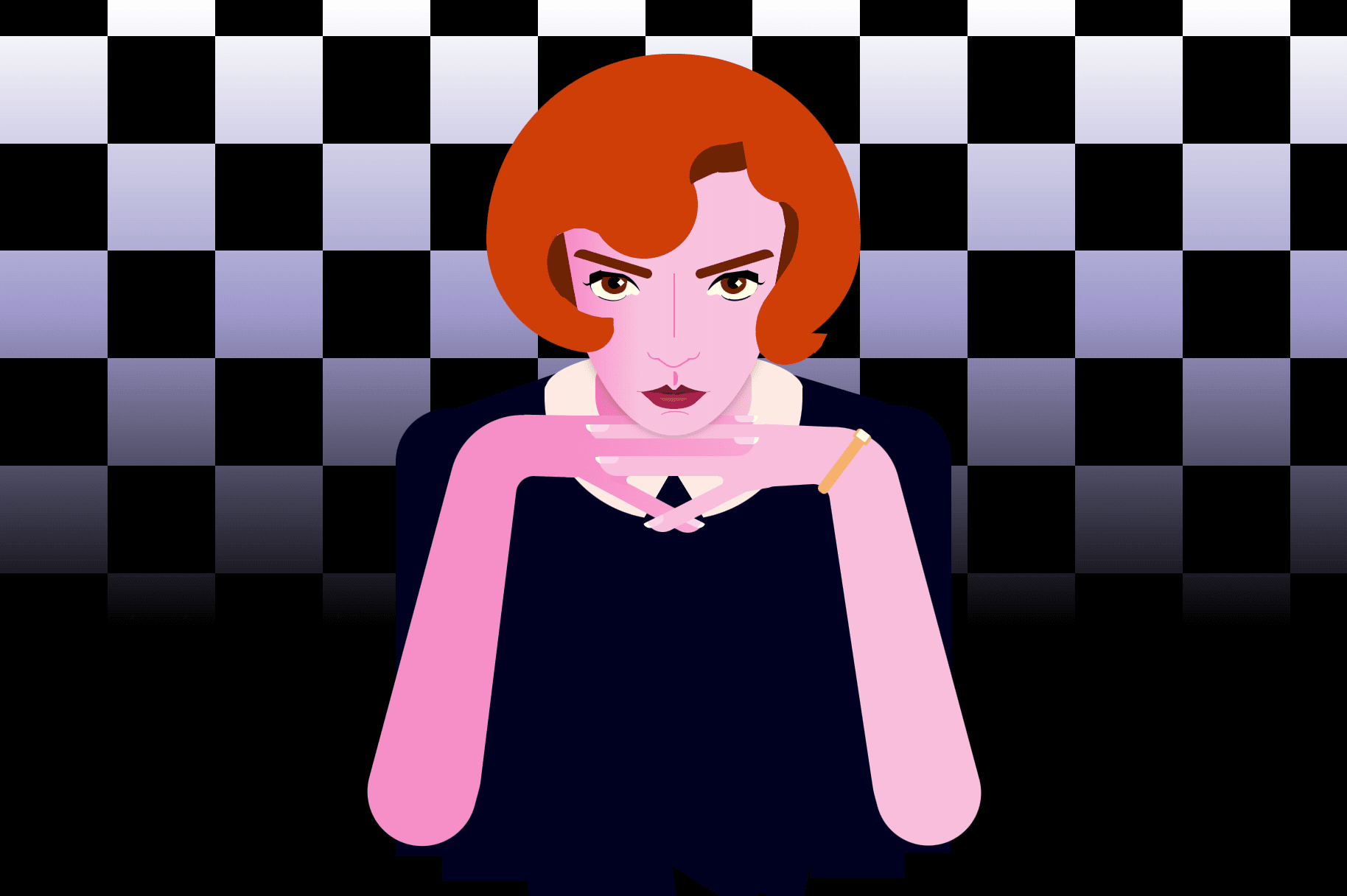 CSS illustration of Queen's Gambit