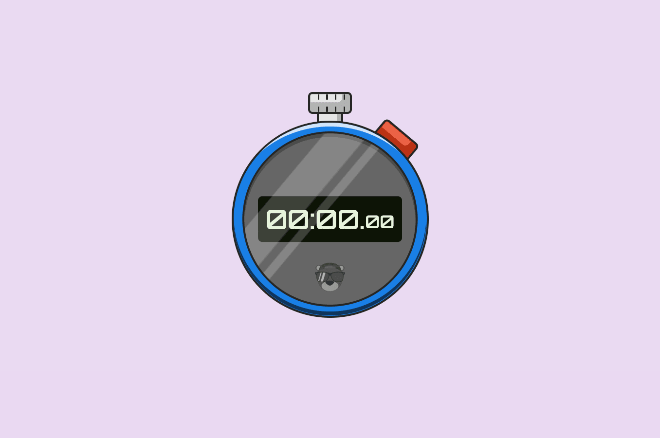 CSS illustration of a functional stopwatch