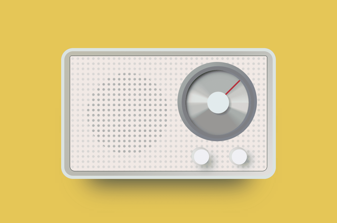Realistic CSS illustration of a Braun radio