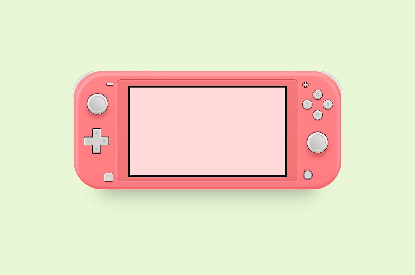 Realistic HTML and CSS pink Nintendo Switch drawing