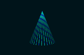 Tree with animated LEDs CodePen