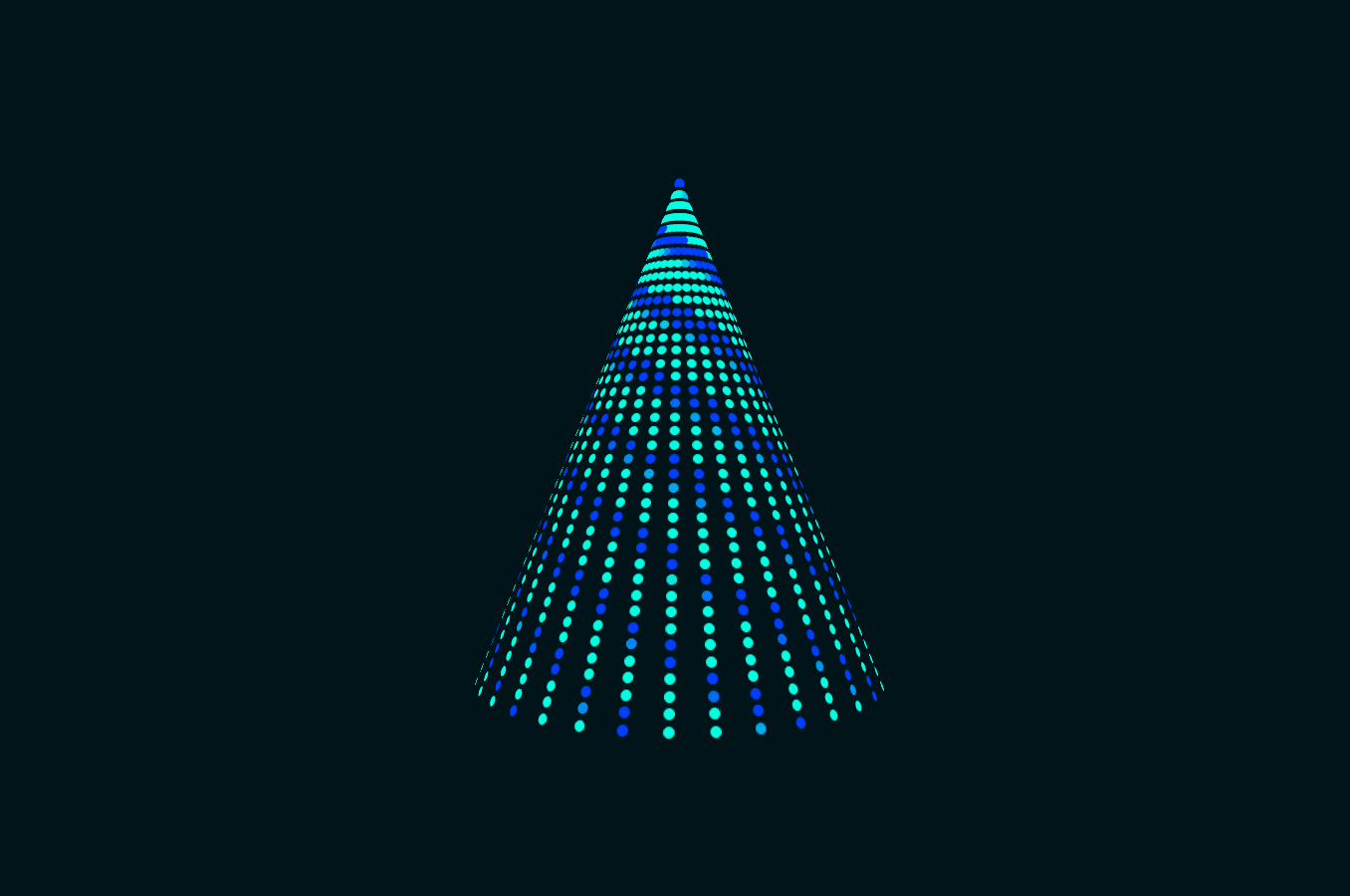 CSS animated colored LED tree illustration