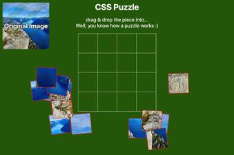 CSS puzzle game code fragment