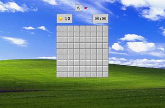 Pure CSS mine sweeper code snippet