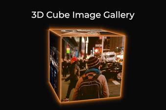 3D cube image gallery CodePen