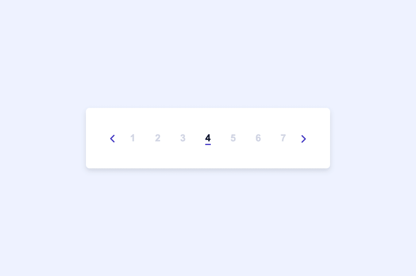 Animated pagination component with interactive elements