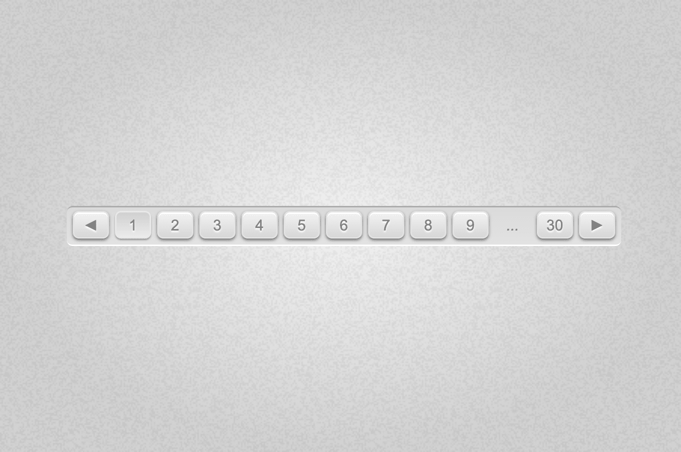 Javascript pagination example with gradient background and pagination buttons