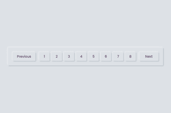 Neumorphism pagination design CodePen