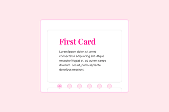 Vertical CSS card pagination code fragment