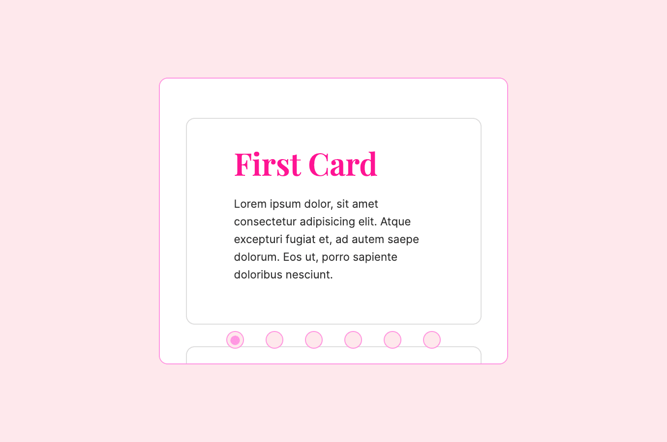 Vertical pagination with a pink theme and animated dot indicator