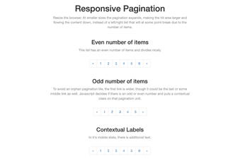 Responsive Pagination