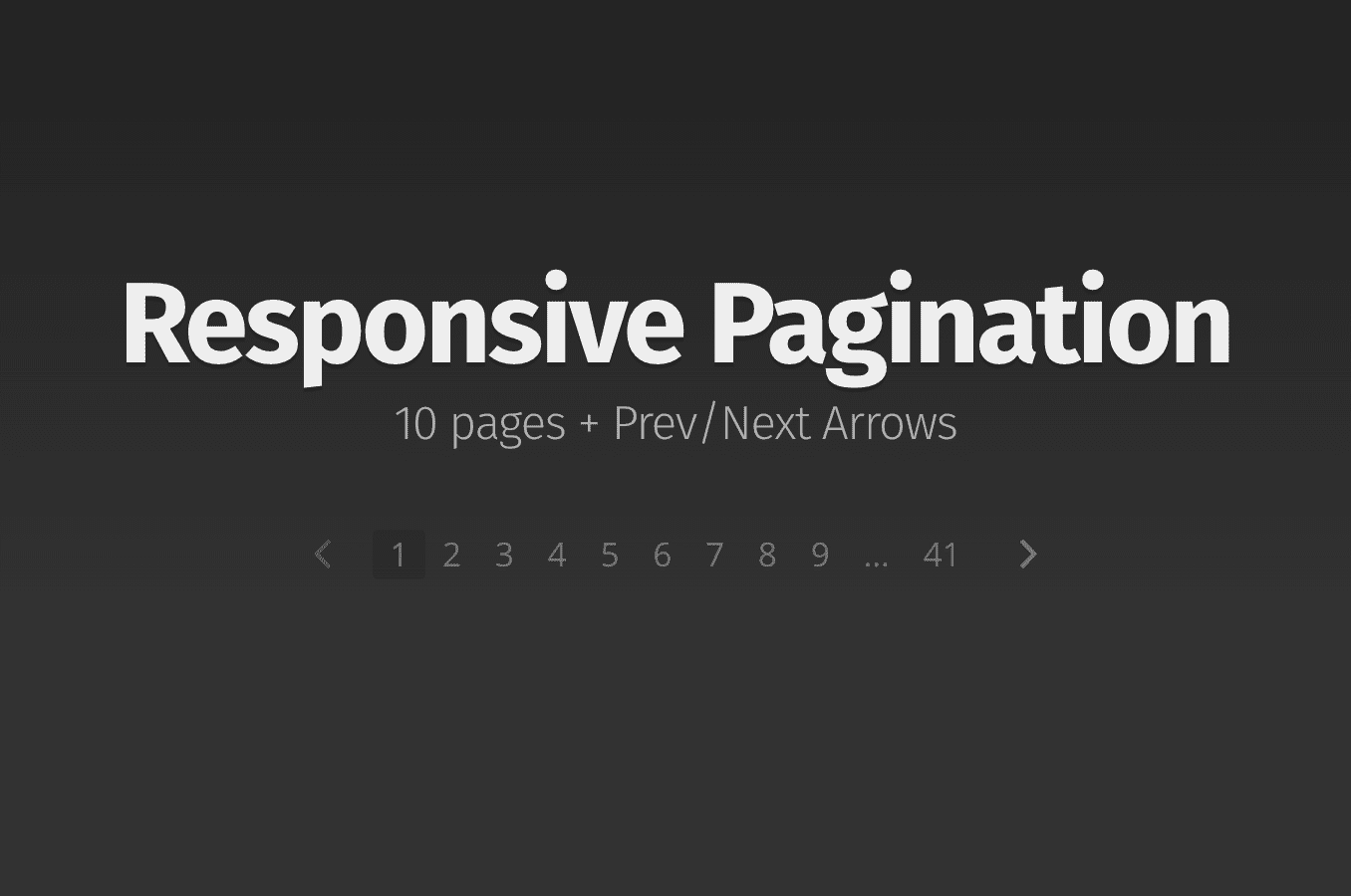 Responsive pagination design with no JavaScript required