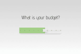 3D range slider for budget configuration