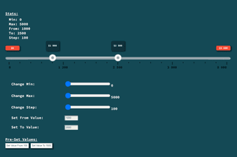 AngularJS double range slider with customizable values