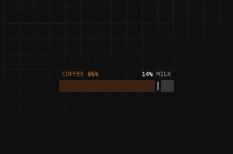 Balance slider with smooth animation for value changes