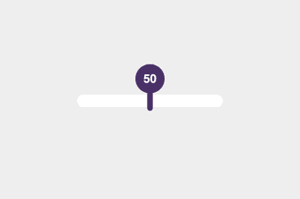 Input slider with a rounded value indicator