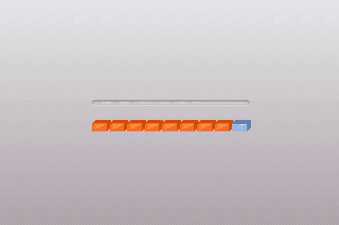 Range slider designed as 3D crystal cubes