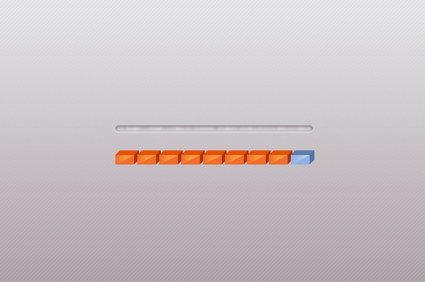 Range slider designed as 3D crystal cubes