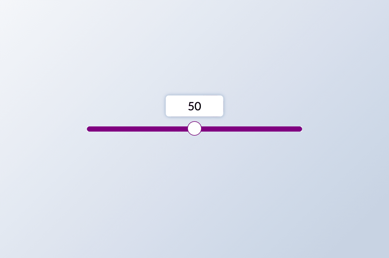 Custom range slider with handle value bubble