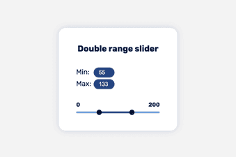 Double range slider React JS CodePen
