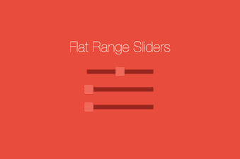 Flat design range sliders with a red theme