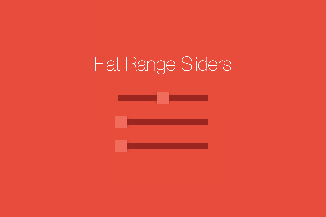  Flat design range sliders with a red theme